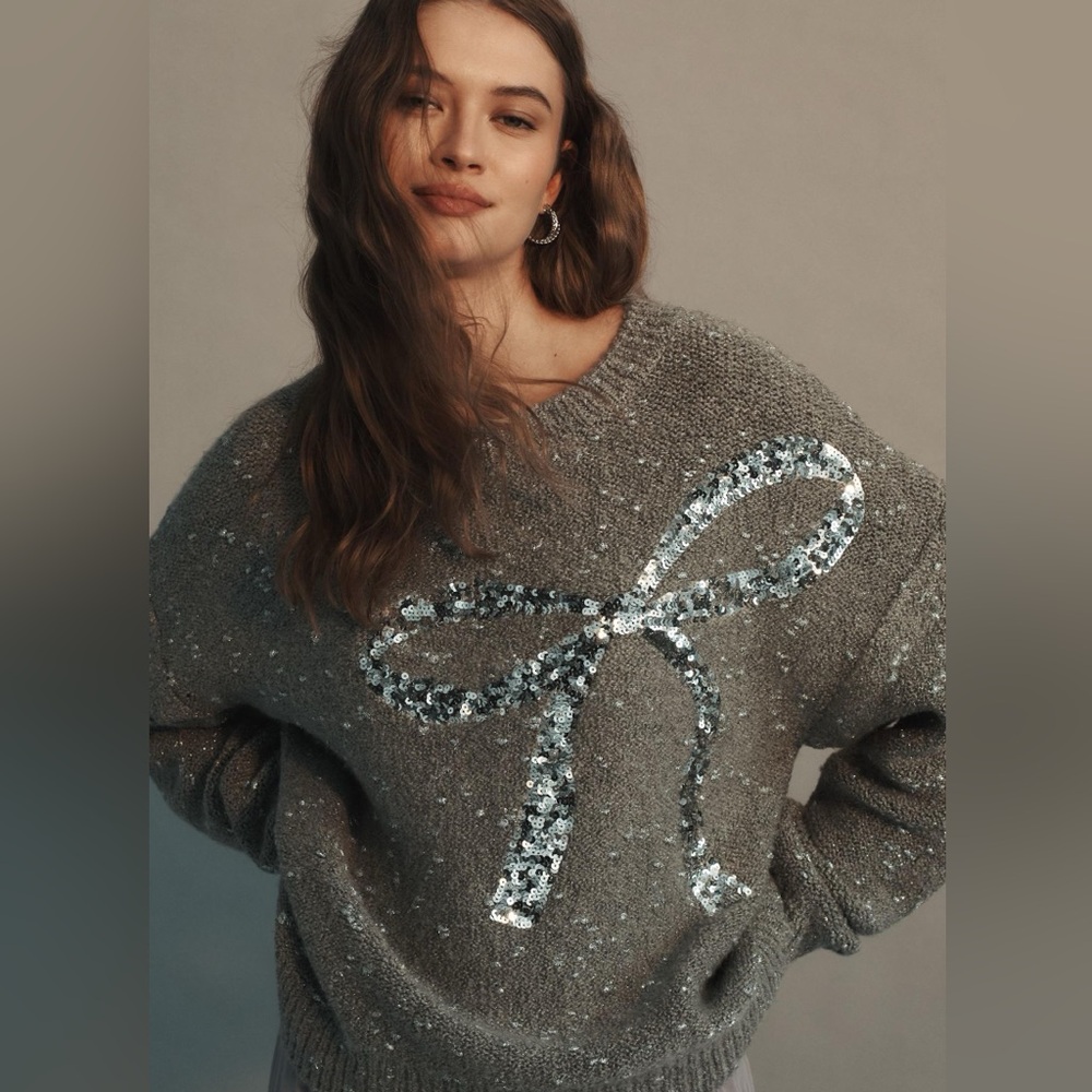 Anthropologie Maeve Ribbon Sweater 3X